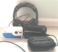 Polaroid Cameras, Case & Headphones