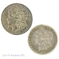 1890 & 1899-O Silver Morgan Dollars (2)
