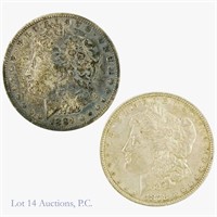1878 & 1887 Silver Morgan Dollars (2)
