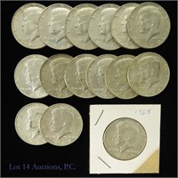 40% Silver Kennedy Half Dollars (15)