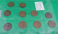 10x UK Large Penny 1900-1937 Age Range British