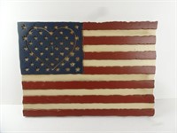 24" x 16.5" Plastic American Flag Wall Décor
