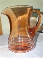 Glass pitcher, 7"h