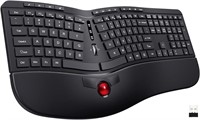 2 in 1 Wireless Keyboard and Trackball Mouse