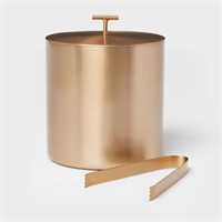 Metal Ice Bucket with Tongs Gold - Threshold