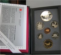 1992 Canadian 7 Coin Proof Set with Black Cases