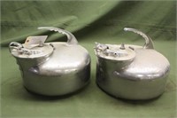 (2) Surge Stainless Steel Milk Cans