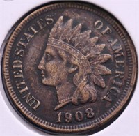 1908 INDIAN HEAD CENT VF
