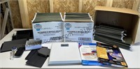 File Holders Lot 5 w/ Office Supplies