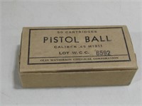 WWII 45 Ammo Pistol Ball 50 ROunds