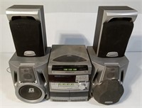 (JL)  Philips Magnavox  3CD  Changer,Cassette
