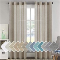 2-PC H.VERSAILTEX Ultra Natural Linen Curtains