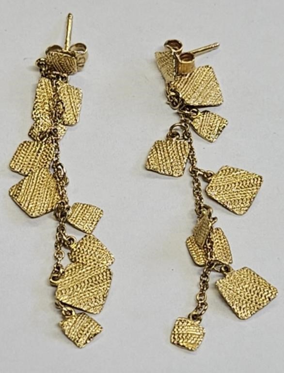 18K Gold Earrings 6.6 Grams