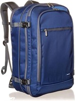 Amazon Basics Carry-On Travel Backpack, Navy Blue