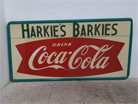 Vintage Harkie's Barkies Coca-Cola large metal