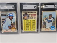 1968 TOPPS BASEBALL GRADED LOT SGC X3 (GROUP 10)