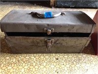 Vintage Metal Toolbox With Lift Out Tray