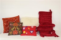 Assorted Pillows and Chair Pads