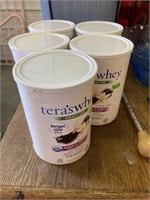 Five cans of Tera’s whey protein food