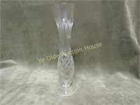 24% Lead Crystal Tall Thin Bud Vase made in Poland