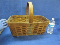 antique gathering basket with handle