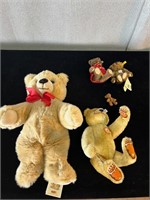 5pc Steiff Teddys Teddy Bears Assorted Sizes
