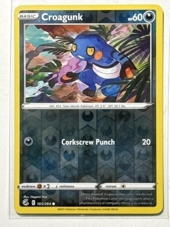 Pokémon Croagunk Fusion Strike 165/264 Rev Holo!