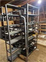 3-Sections of Metal Shelving & Contents