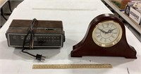 General Electric alarm clock w/ Linden mantle