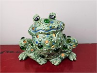 Rochelle's artwerx Ceramic Lit Frog 11"wide