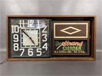 1940's Revolving Ad Clock Display Sign