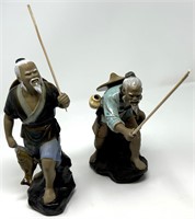 Pair of Chinese Mudmen Figurines - Set 4