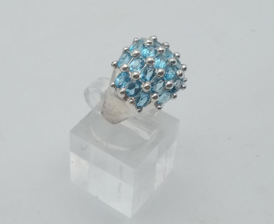 Sterling Silver Blue Topaz ? Ring