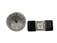 (2) Tiffany & Co Table / Travel Clocks