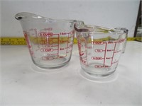 Two Anchor Hocking Measuring Cups