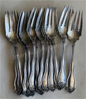 12 Sterling Silver Forks