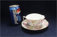 CHINA FLOWER PATTERN CUP & SAUCER