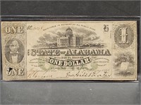 State of  Alabama 1863 $1 Note