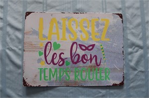 Retro Tin Sign "Laissez Les Bon Temps Rouler"