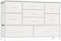 Dresser  55' TV Stand  9 Drawers White