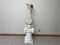 Greco-Roman Style Pedestal/Large Pitcher Vase