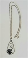 Vintage Sterling Silver Necklace & Pendant