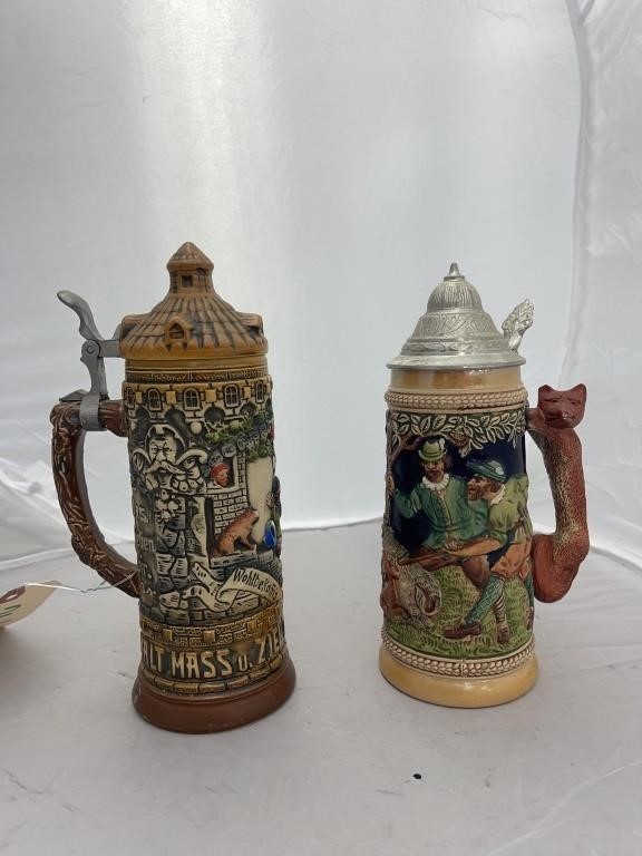 2 German Beer Steins