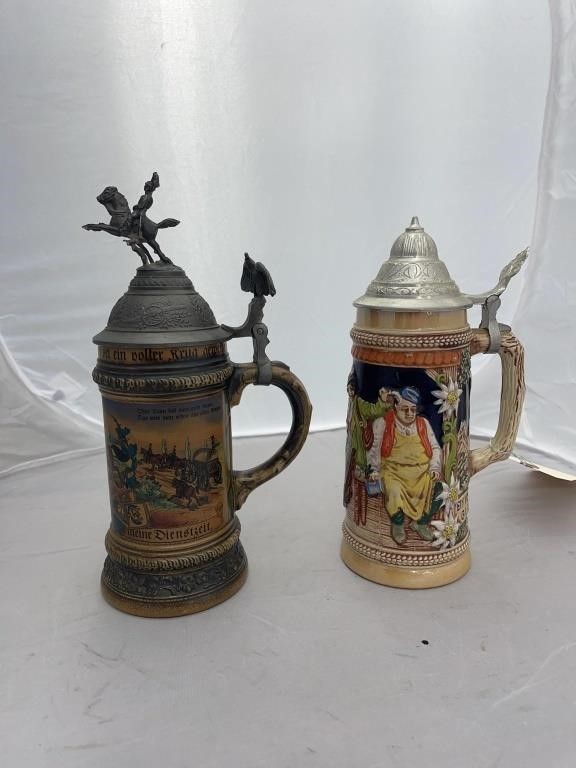 2 German Beer Steins