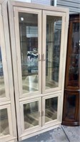 Beveled Glass Four Door Display Cabinet