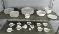 54 Pc Easterling Double Damask China