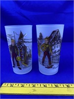 2pc hand painted shot glasses