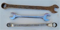 Mixed Lot Three Large USA Made Combo Wrenches