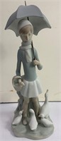 Spain Porcelain Figurine Of Girl With Umbrella