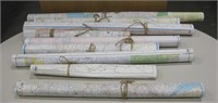 Lot of Assorted Rolled Maps